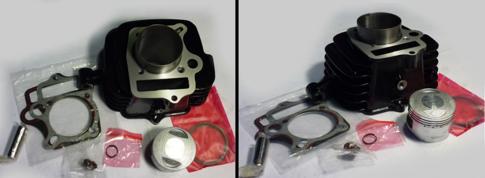 Цилиндро-поршневая группа 4Т 153FMI, 154FMI 125см3 D54 78.2mm палец 14mm., с ухом