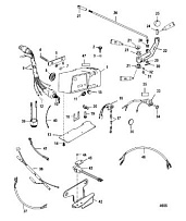 Компоненты ручного управления 2-Х ТАКТНОГО ПЛМ MERCURY 90 Серийный номер от 0P017000 до 0P325499