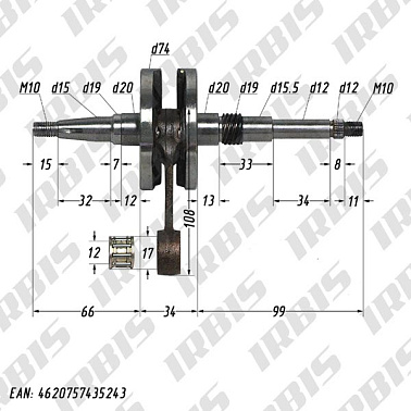 Вал коленчатый в сборе 2Т AF18/24; DIO