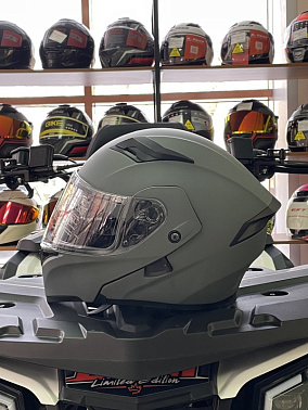 Шлем модуляр HETOSHI OIKE цв. Черно-серый р.L