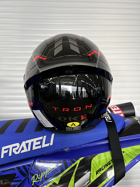 Шлем интеграл HETOSHI XD1-96 цв. Черно красный глянцевый  р. XXXL